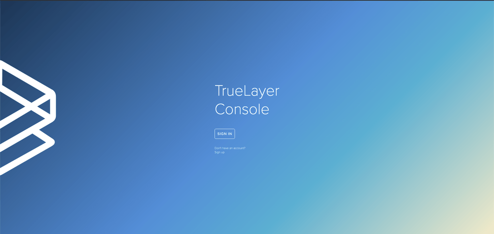 TrueLayer Console Image
