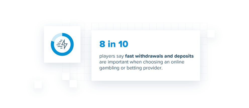 8 in 10 players say fast withdrawals are important